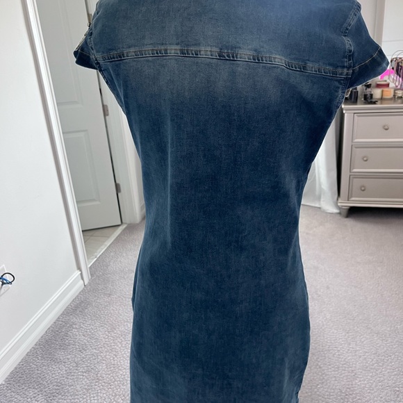 Fancy jeans dress with Swarovski stones , very comfortable material. - Picture 7 of 8